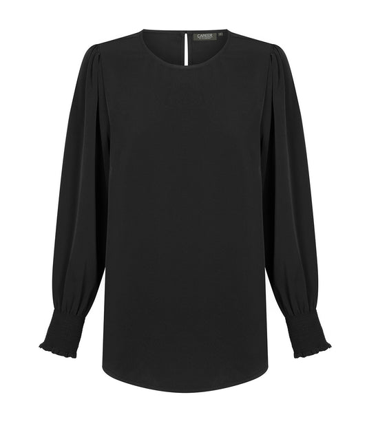 Womens Freya Shirred Cuff Soft Top