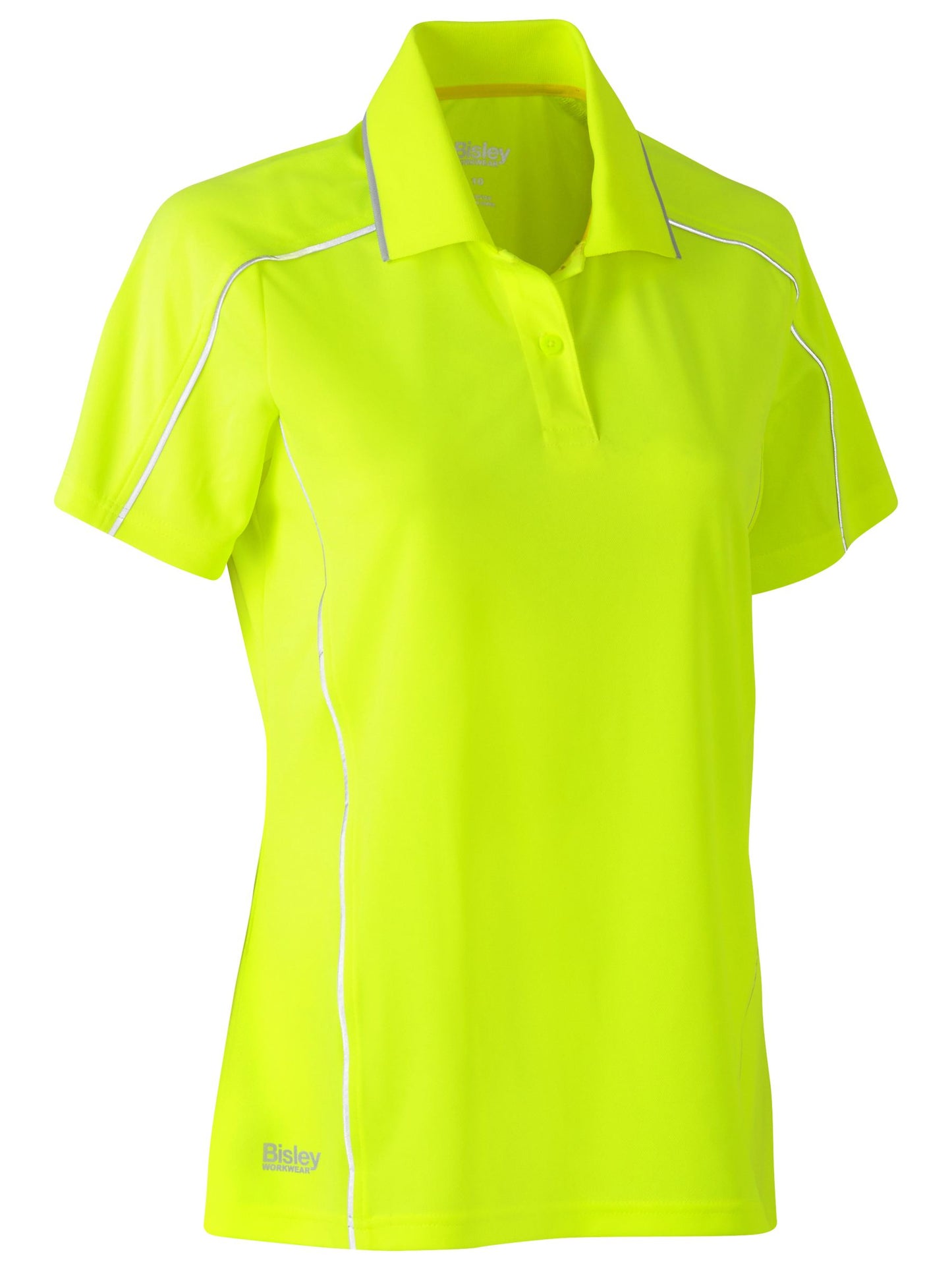 Women's Cool Mesh Polo with Reflective Piping - 10 - Polo