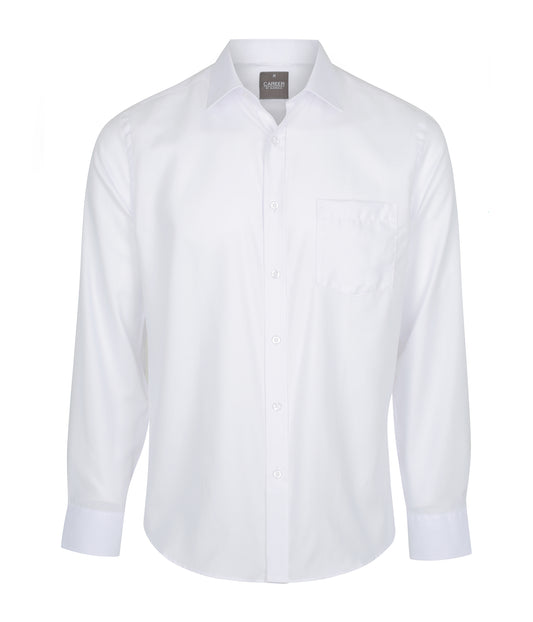 Mens Ultimate White Long Sleeve Shirt - Slim Fit