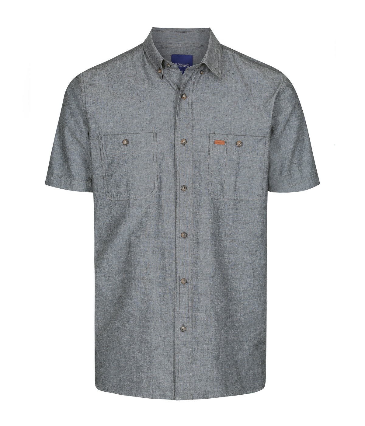 Mens The Icon Chambray Short Sleeve Shirt - 2 - Shirt