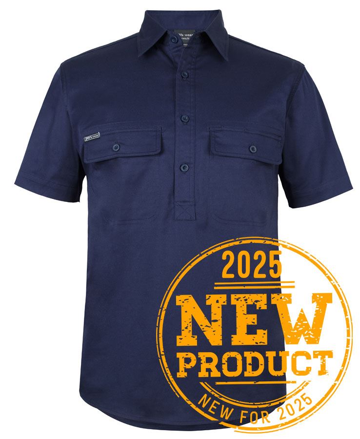 JB's S/S 150G STRETCH CLOSE FRONT WORK SHIRT