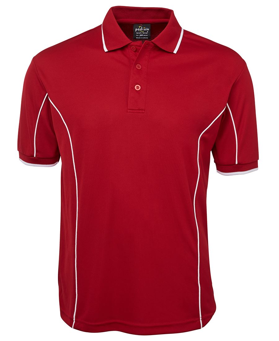 PODIUM S/S PIPING POLO/WHITE