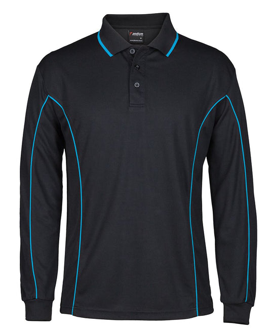 PODIUM L/S PIPING POLO