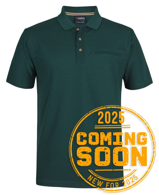 PODIUM S/S RECYCLED POLYESTER POCKET POLO