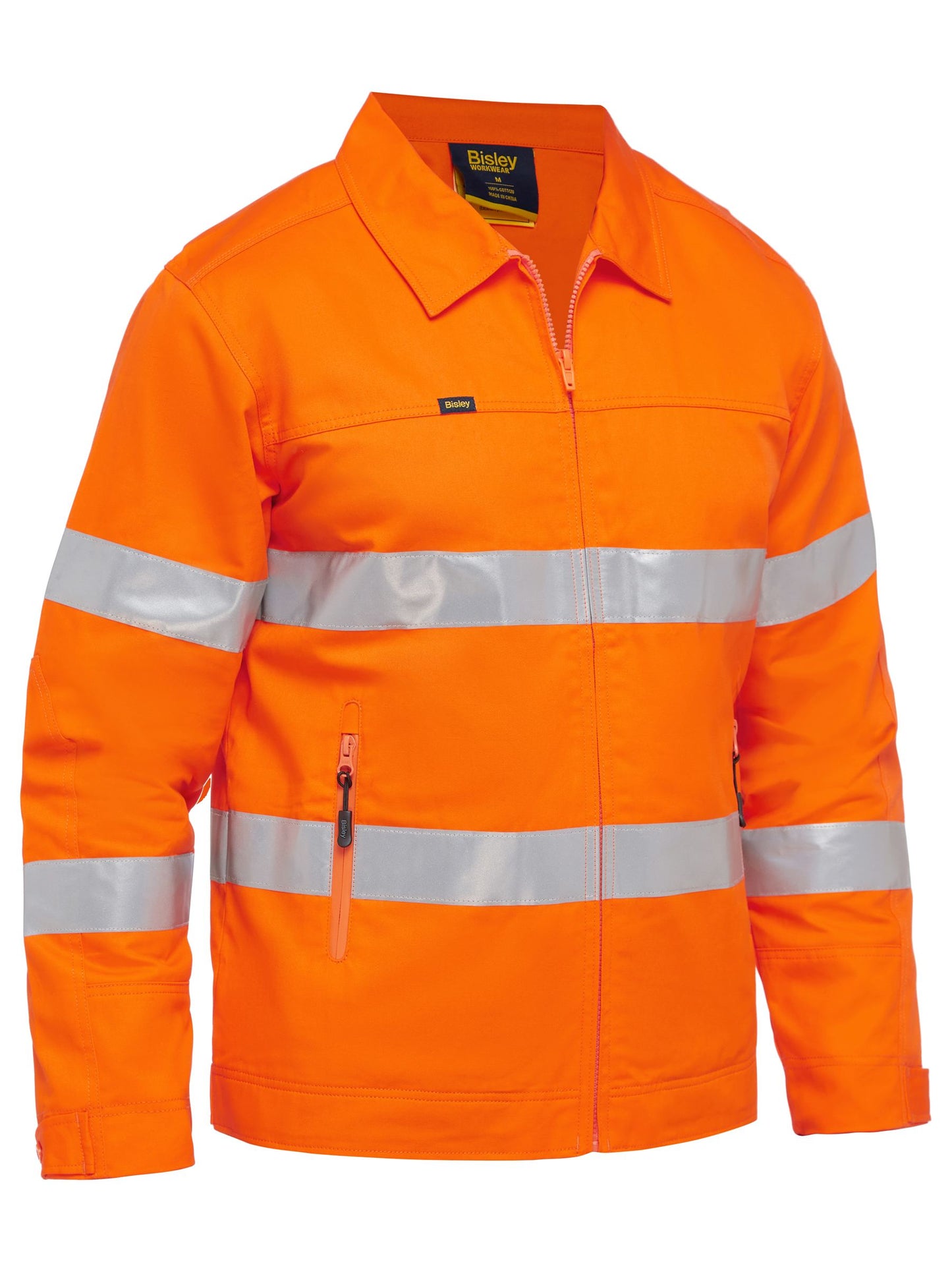 Taped Hi Vis Drill Jacket with Liquid Repellent Finish - 1 - Jacket