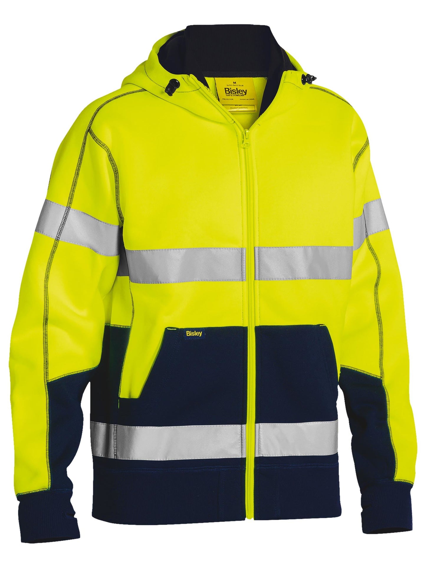 Taped Hi Vis Fleece Hoodie - 2 - Hoodie