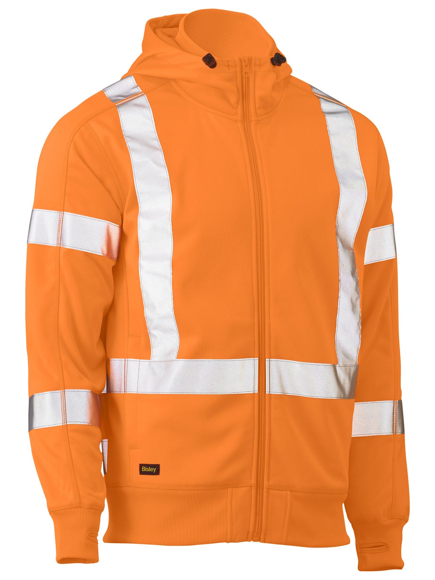 X Taped Hi Vis Zip Front Fleece Hoodie - 1 - Hoodie