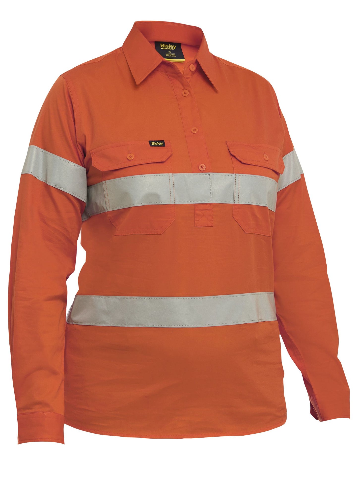 Women's Taped Hi Vis Cool Lightweight Closed Front Shirt - 1 - Shirt
