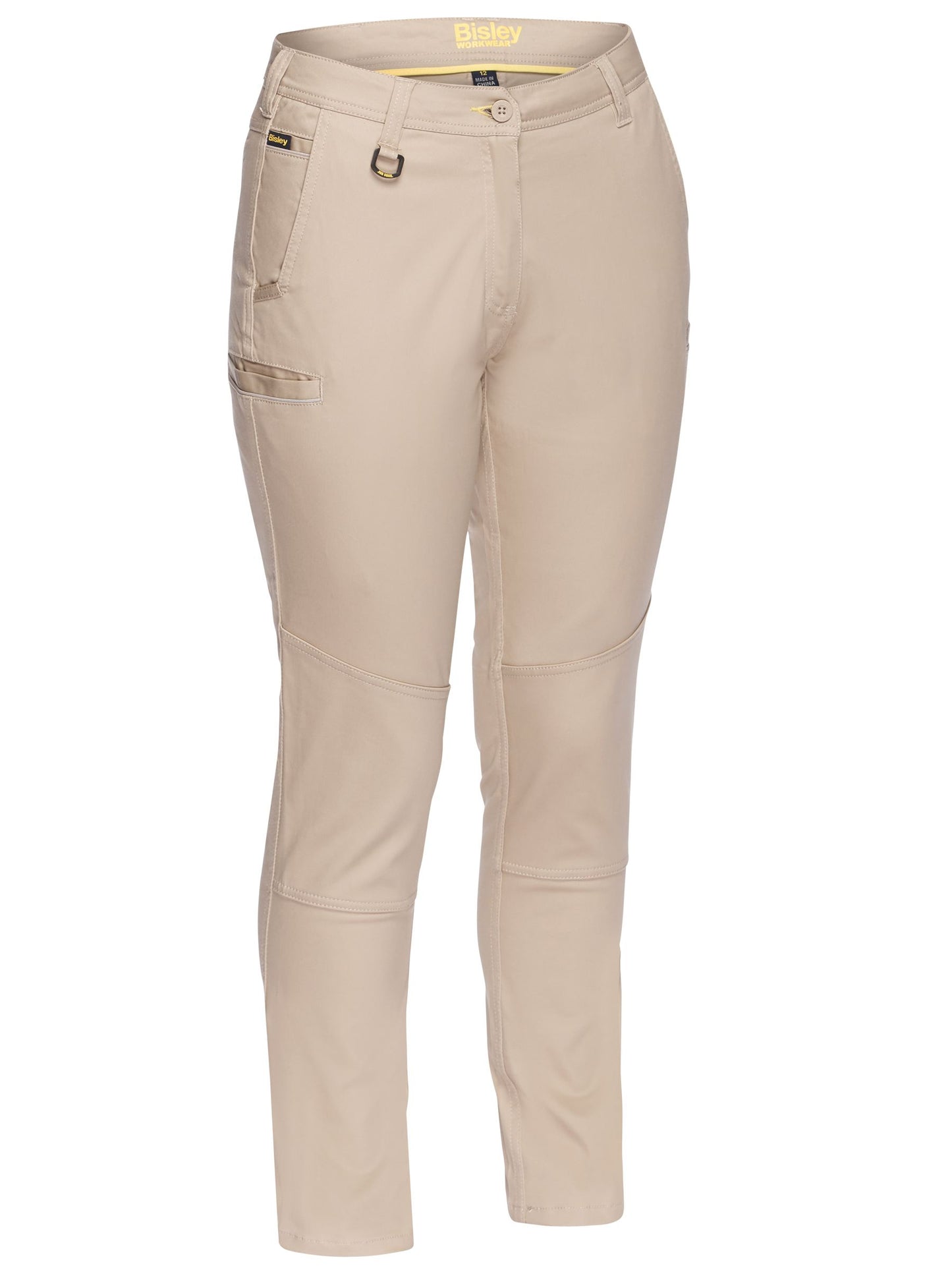 Women's Mid Rise Stretch Cotton Pants - 3 - Pants