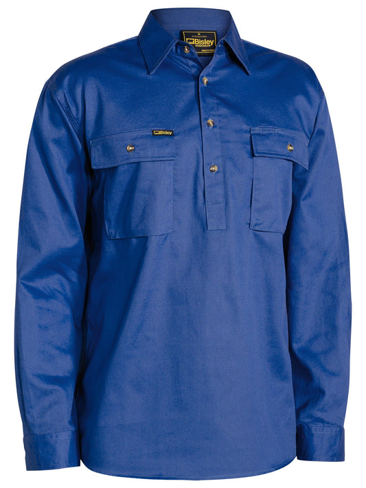 Closed Front Cotton Drill Shirt