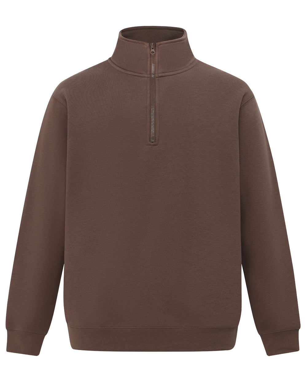 1/2 zip collar fleecy sweat