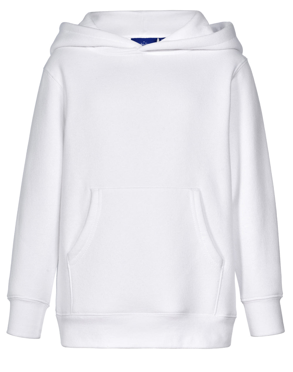 Kids' Close Front Contrast Fleecy Hoodie