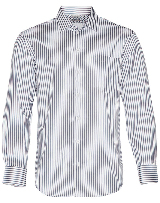 Men's Sateen Stripe L/S Shirt