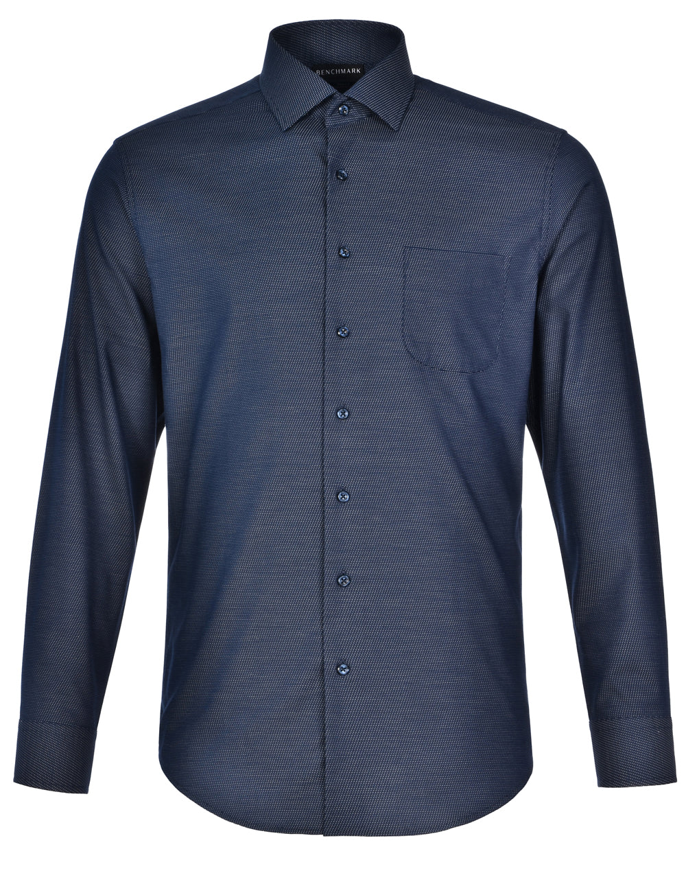Men's Pin Dot Stretch L/S Shirt - 2 - Shirt