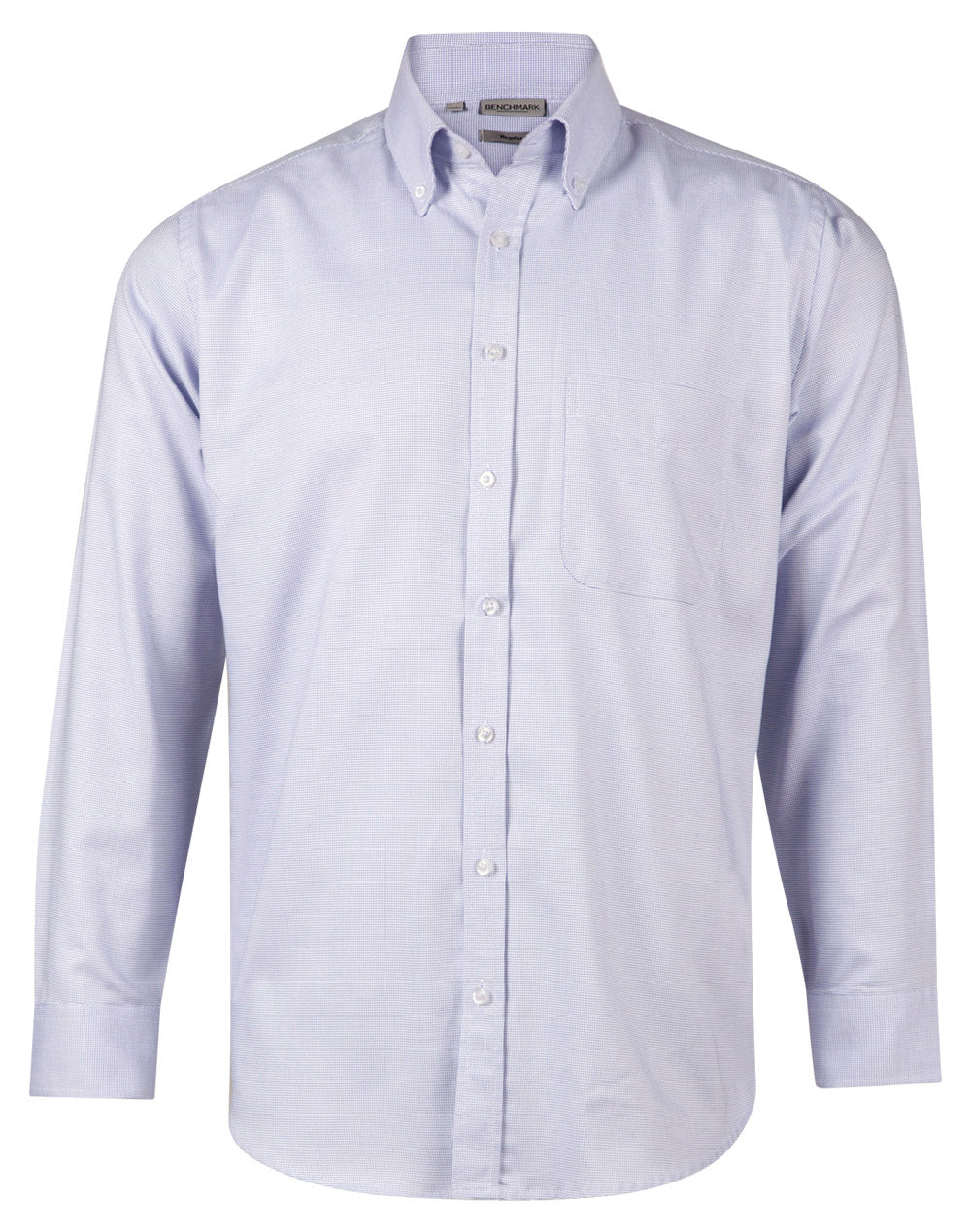 Men's Dot Contrast Long Sleeve Shirt - 1 - Shirt