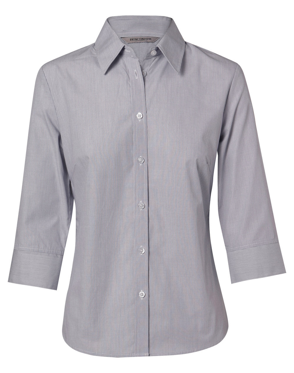 Women's Fine Stripe 3/4 Sleeve Shirt - 2 - Shirt