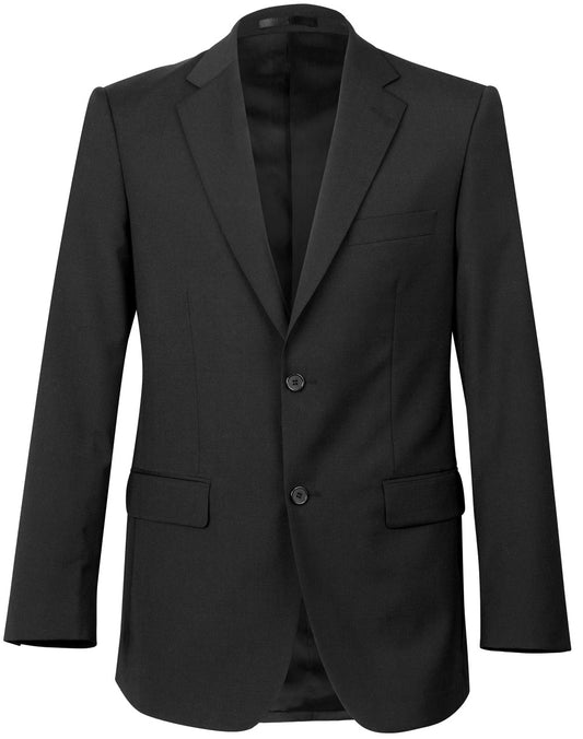 Men's Two Buttons Jacket in Wool Stretch