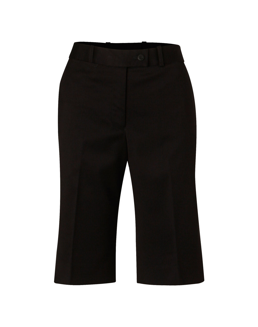 Women's Knee Length Flexi Waist Shorts in Poly/Viscose Stretch