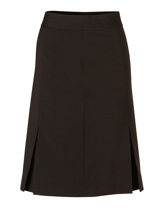 Women?€?s Pleated Skirt in Wool Stretch