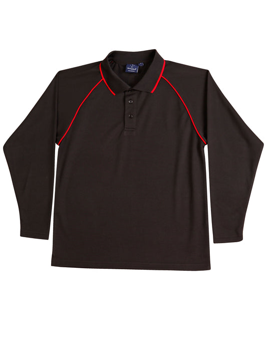 Kid's cooldry raglan L/S polo