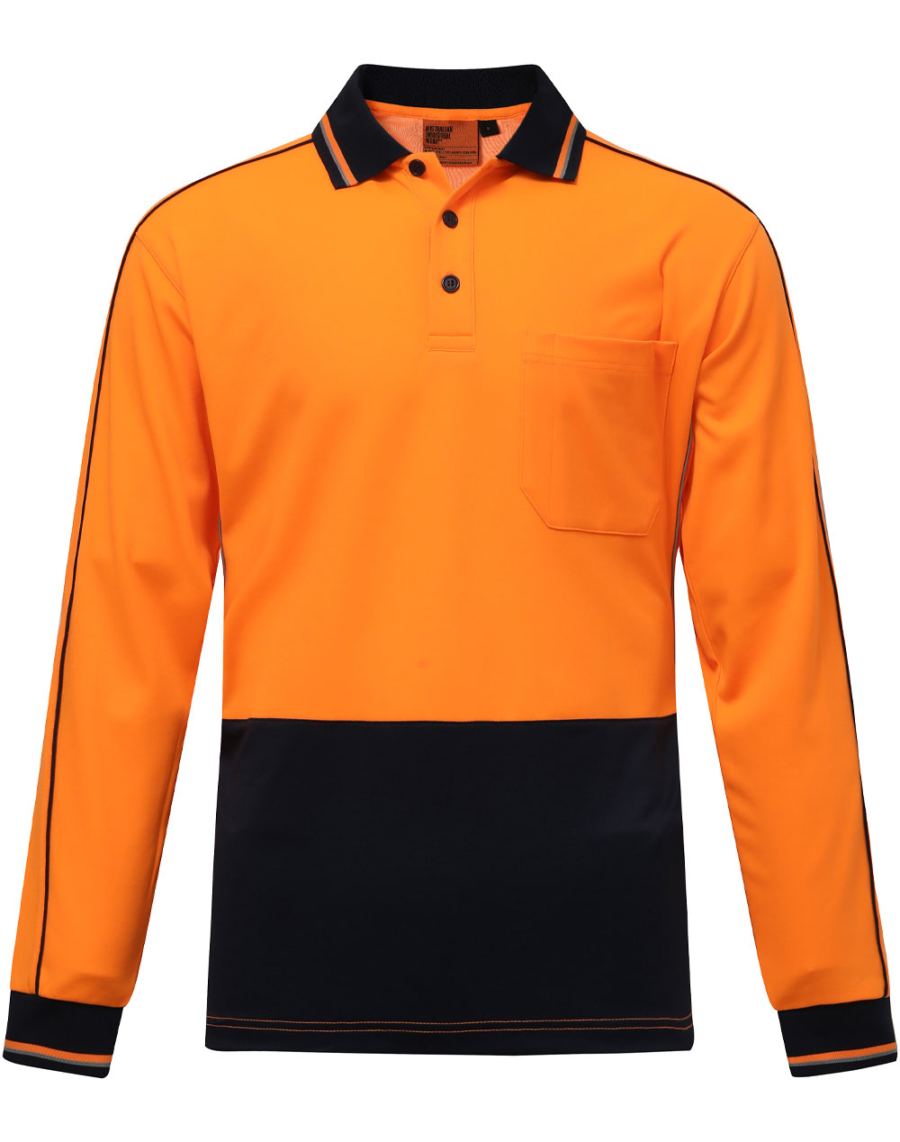 Hi-Vis Sustainable Cool-Breeze Truedry Safety L/S Polo - 1 - Polo