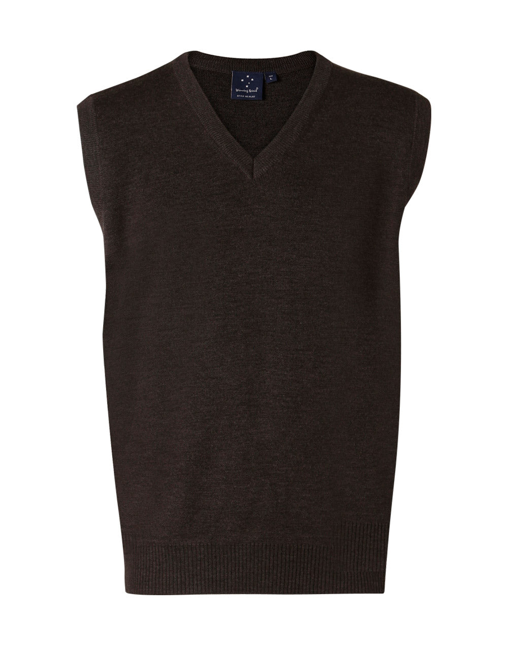 V Neck Wool / Acrylic Knit Vest - 2 - Knitwear