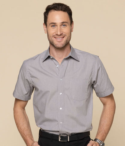 Mens Windsor Puppy Tooth Short Sleeve Shirt