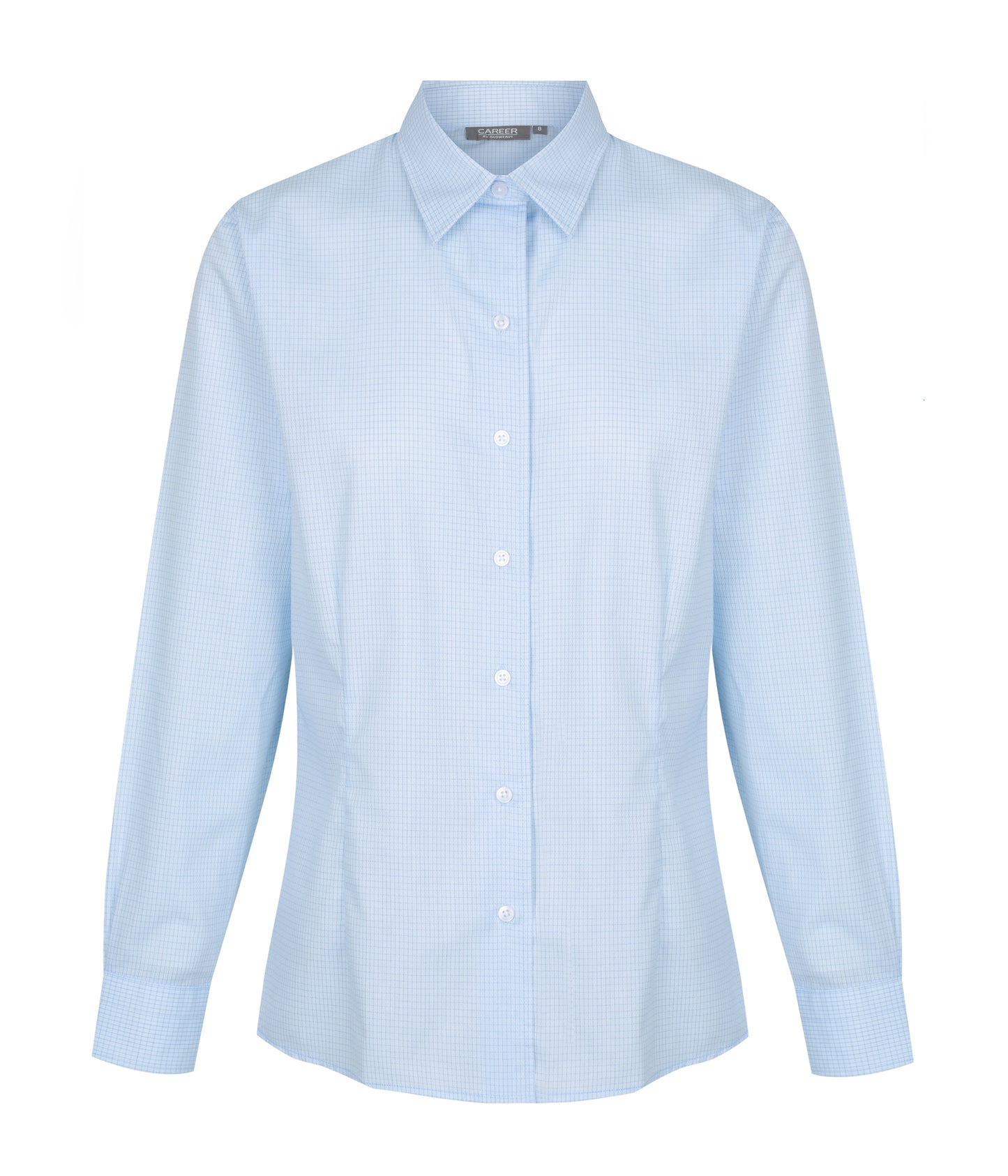 Womens Bell Textured Mini Check Long Sleeve Shirt