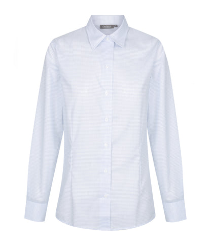 Womens Bell Textured Mini Check Long Sleeve Shirt