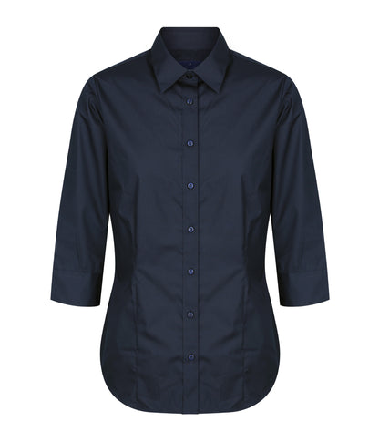 Womens Nicholson Premium Poplin 3/4 Sleeve Shirt