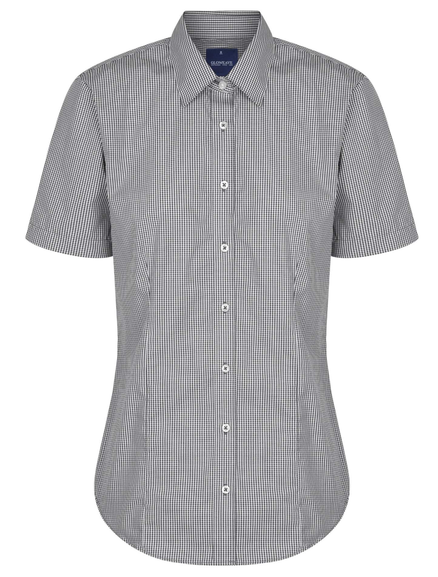 Womens Gingham Short Sleeve Shirt