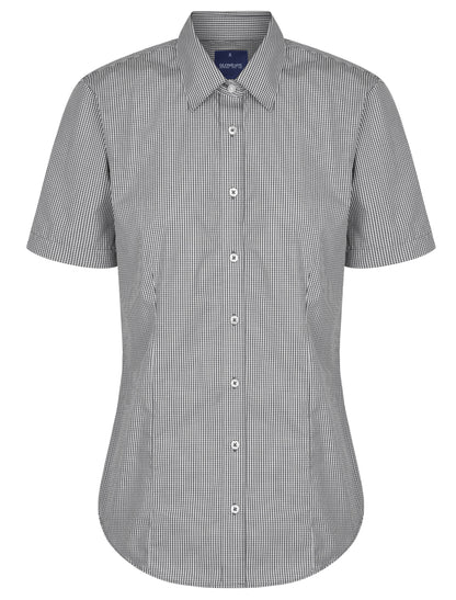Womens Gingham Short Sleeve Shirt