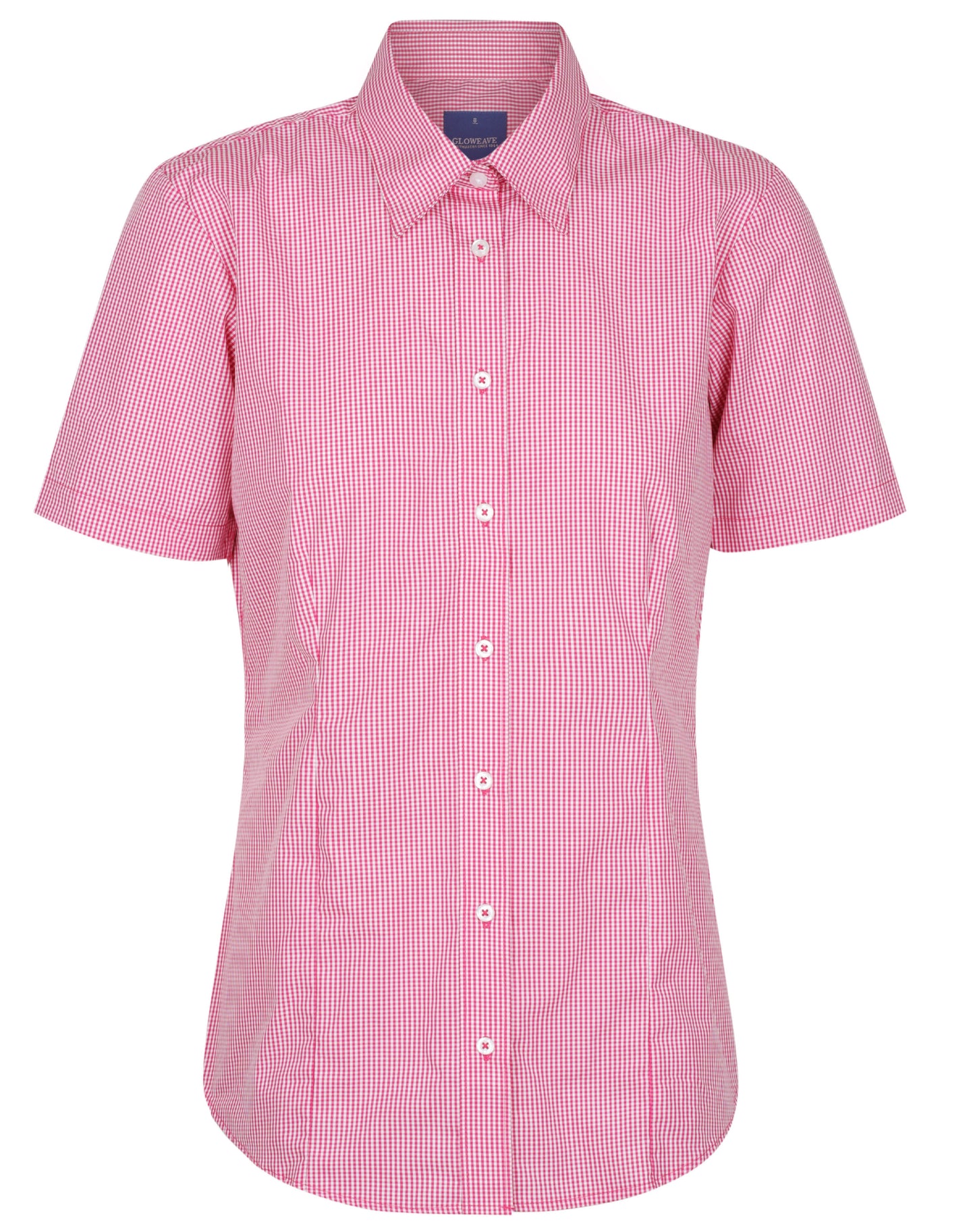 Womens Gingham Short Sleeve Shirt