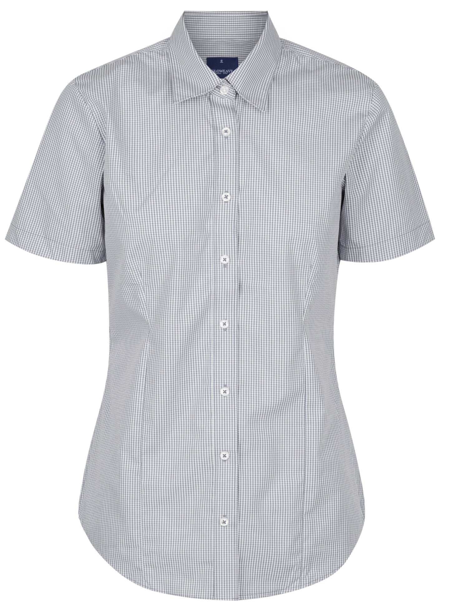 Womens Gingham Short Sleeve Shirt
