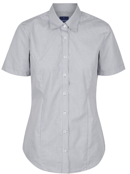 Womens Gingham Short Sleeve Shirt