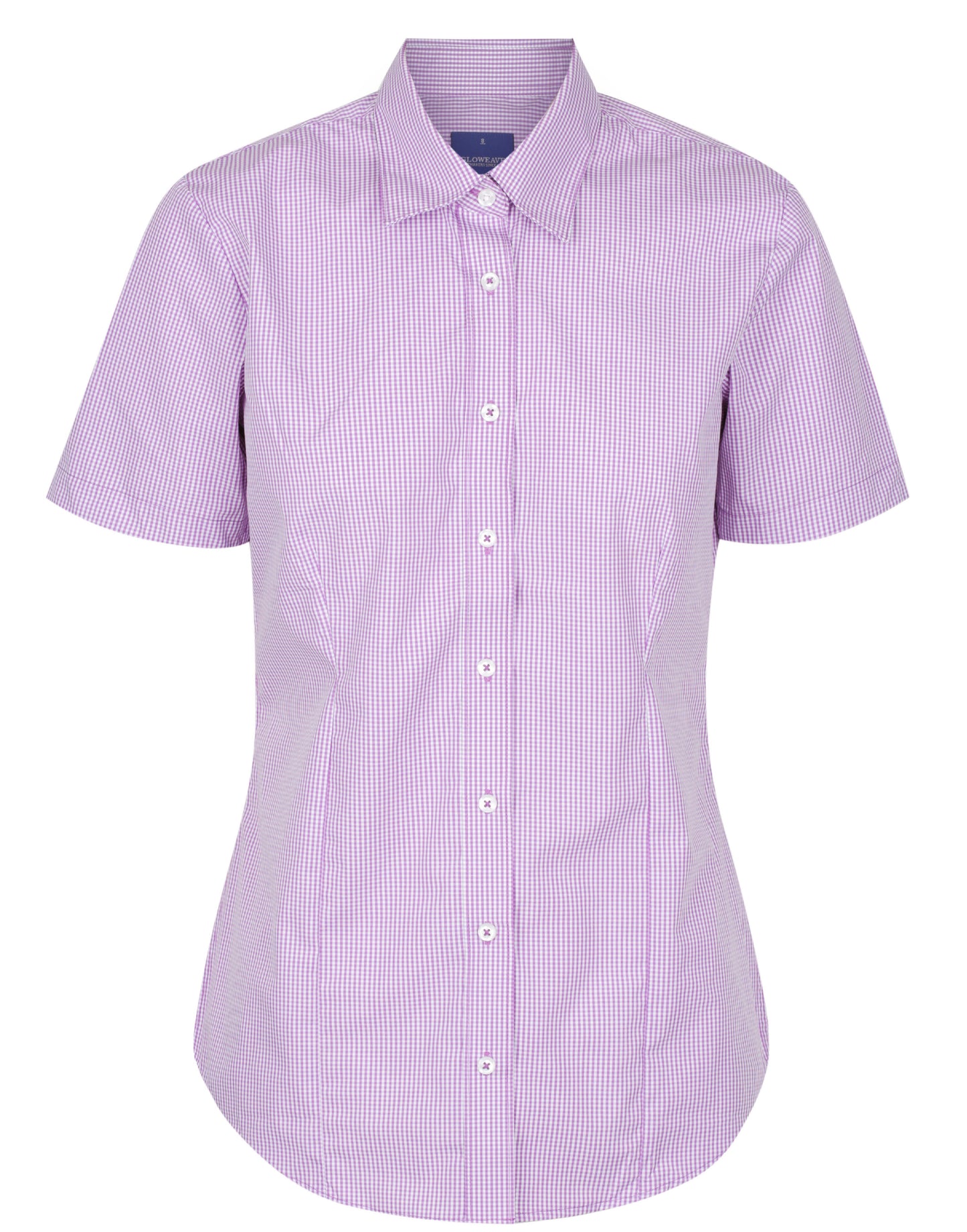 Womens Gingham Short Sleeve Shirt