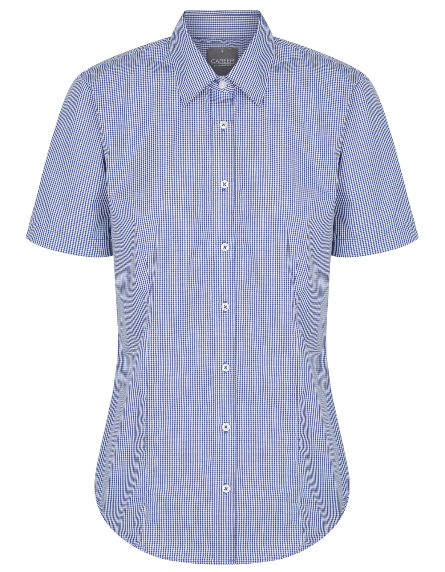 Womens Gingham Short Sleeve Shirt