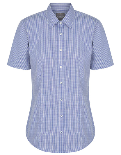Womens Gingham Short Sleeve Shirt