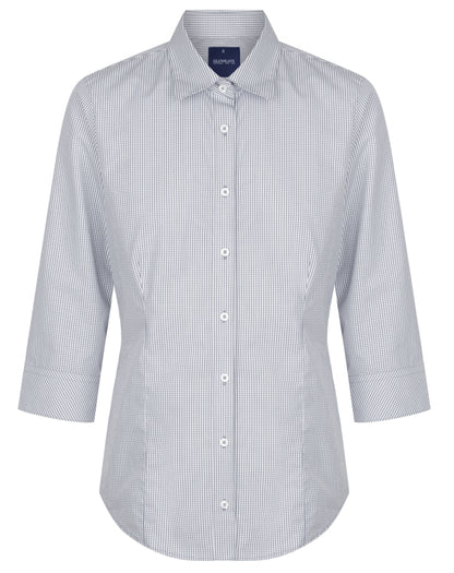 Womens Westgarth Gingham 3/4 Sleeve Shirt