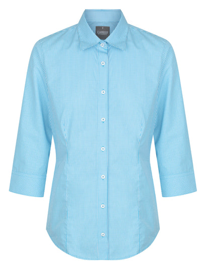 Womens Westgarth Gingham 3/4 Sleeve Shirt