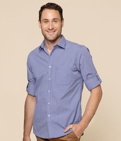 Mens Westgarth Gingham Long Sleeve Casual Slim Fit Shirt
