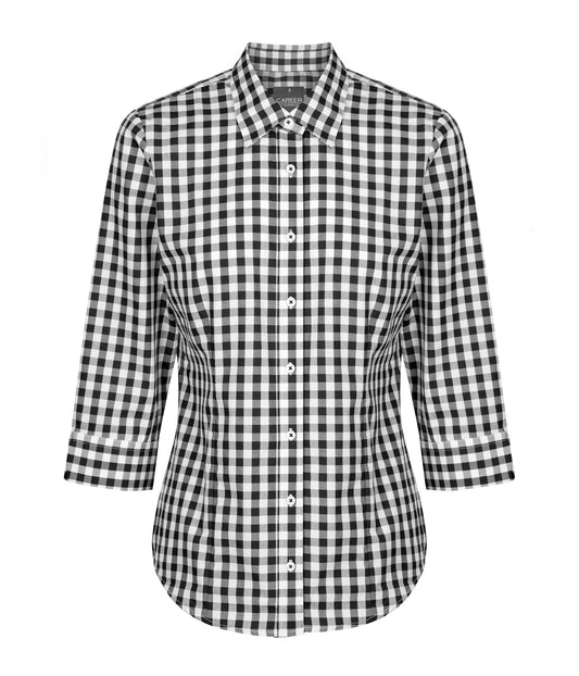 Womens Degraves Royal Oxford 3/4 Sleeve Shirt