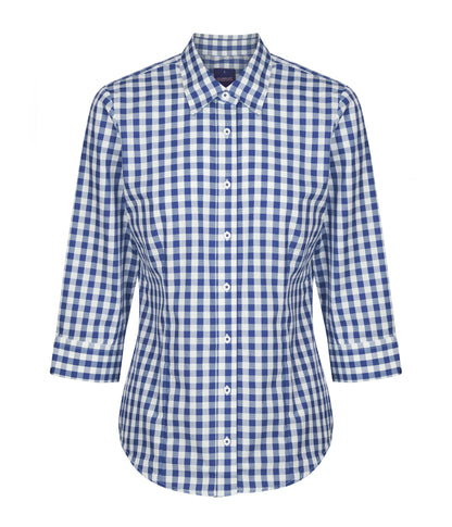 Womens Degraves Royal Oxford 3/4 Sleeve Shirt