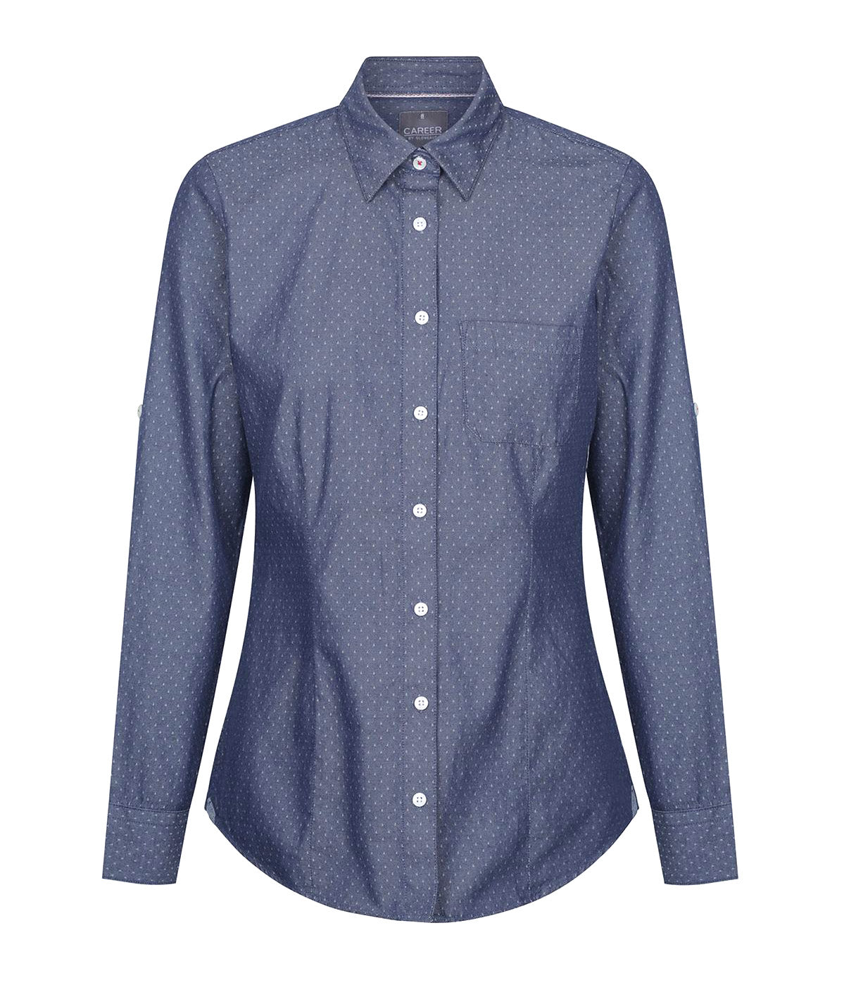 Womens Wellington Denim Dobby Long Sleeve Shirt