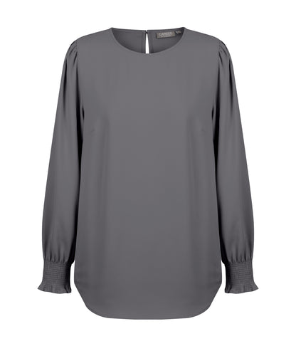 Womens Freya Shirred Cuff Soft Top