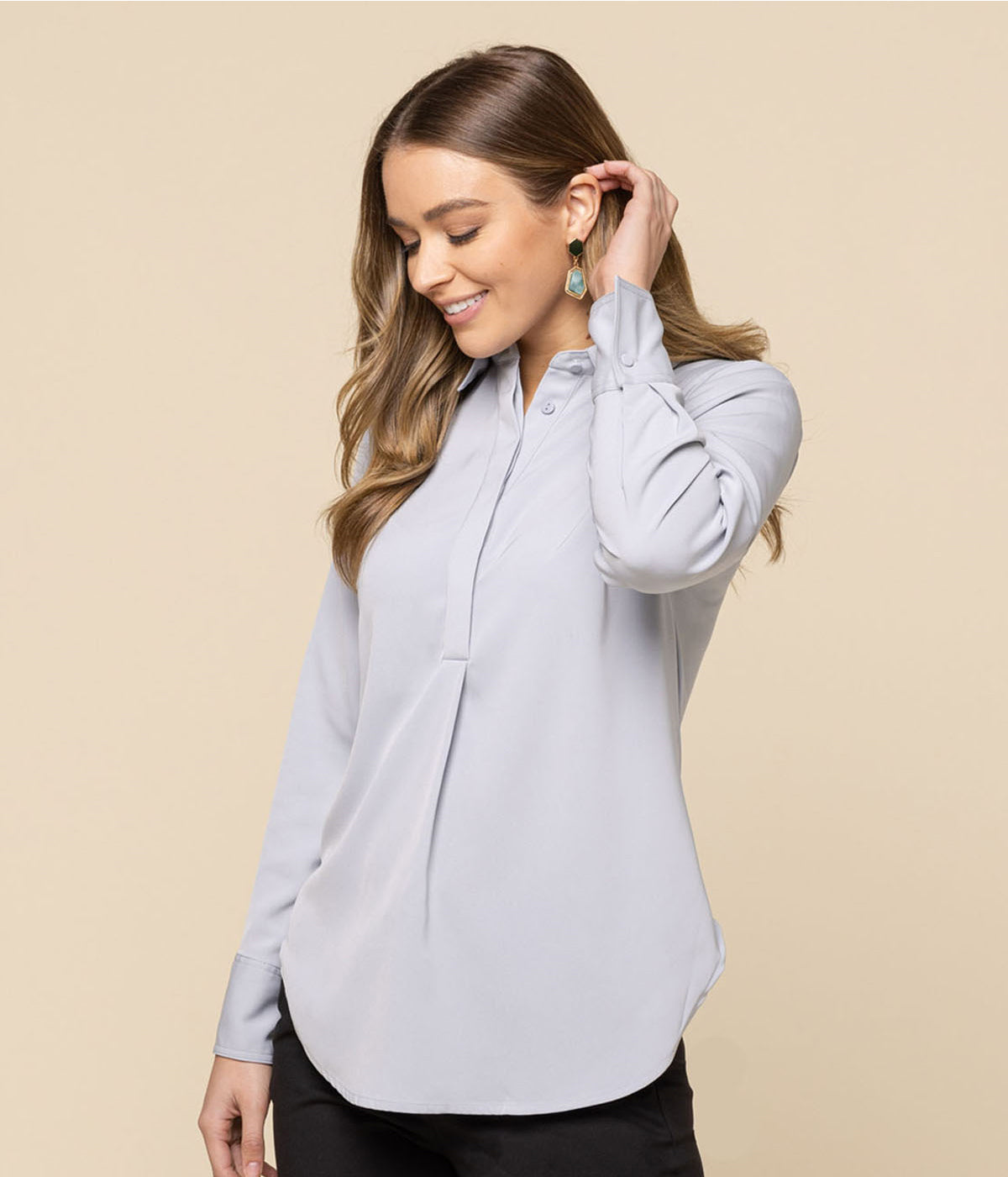 Womens Quinn Long Sleeve Luxe Soft Top
