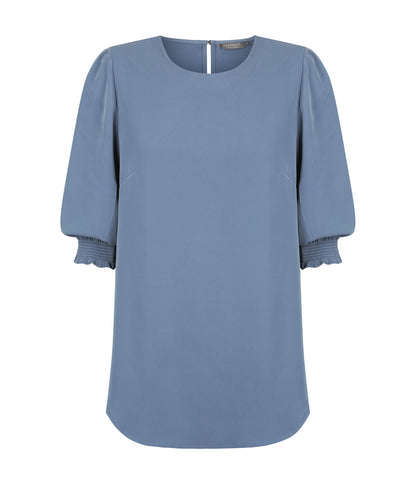 Womens Lola 3/4 Sleeve Shirred Cuff Top