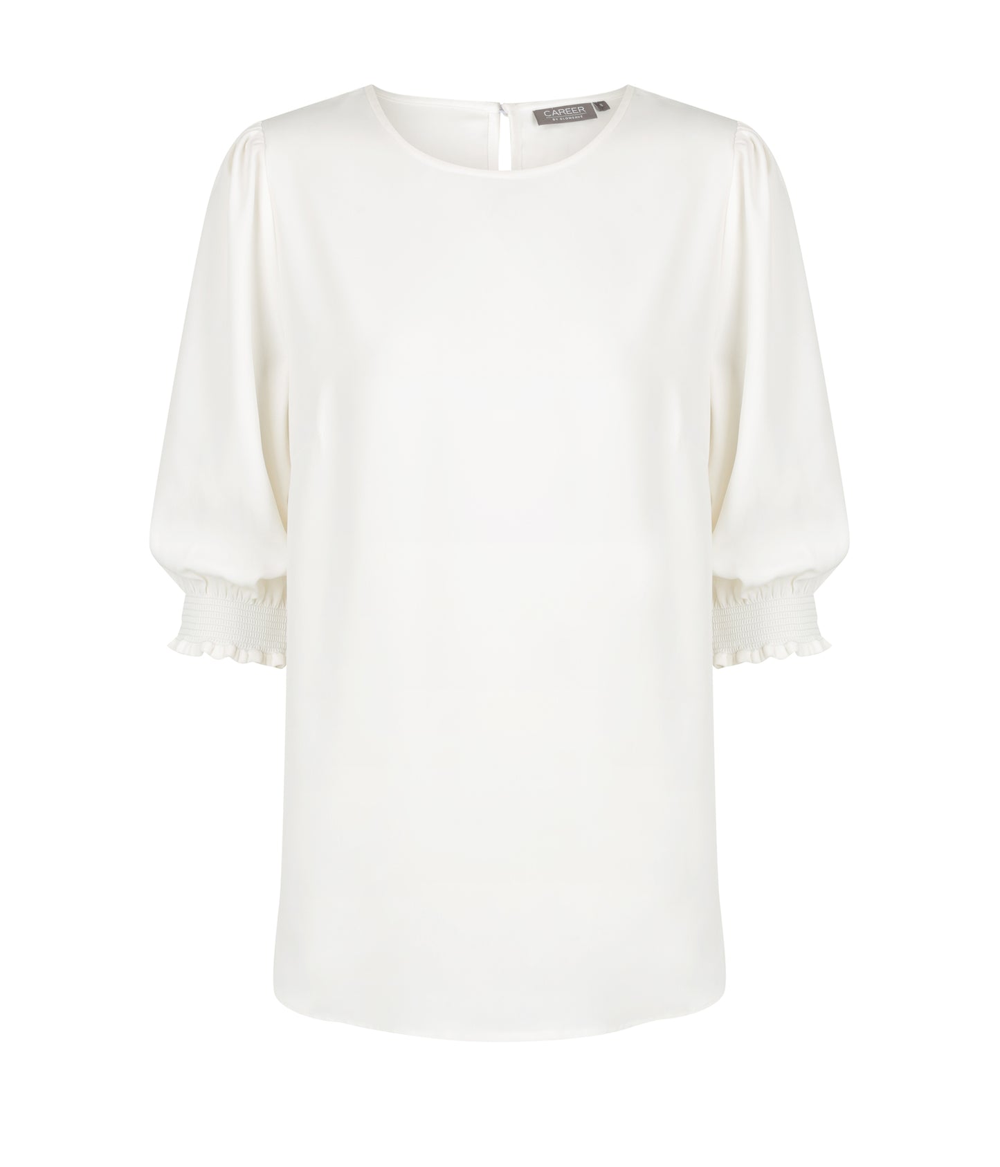 Womens Lola 3/4 Sleeve Shirred Cuff Top