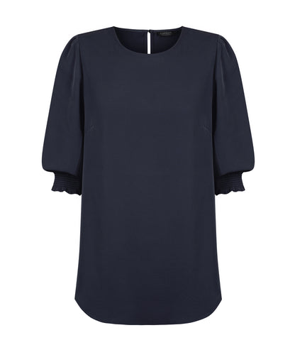 Womens Lola 3/4 Sleeve Shirred Cuff Top
