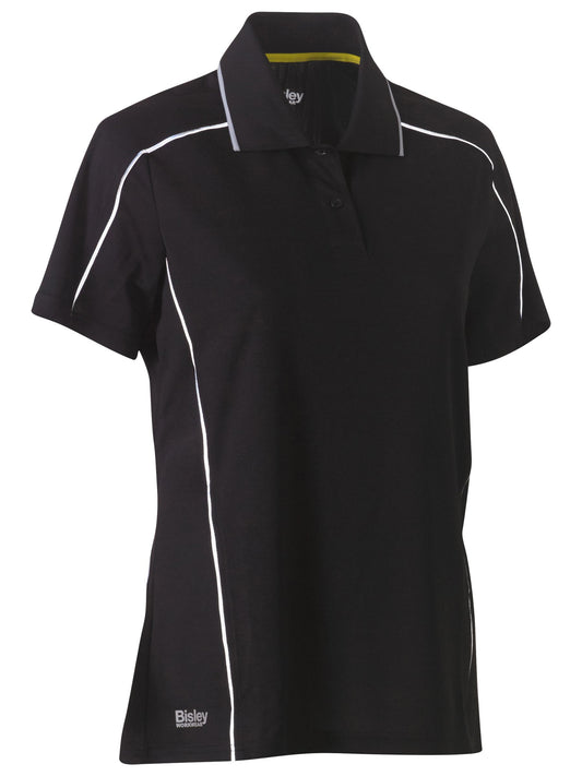 Women's Cool Mesh Polo with Reflective Piping